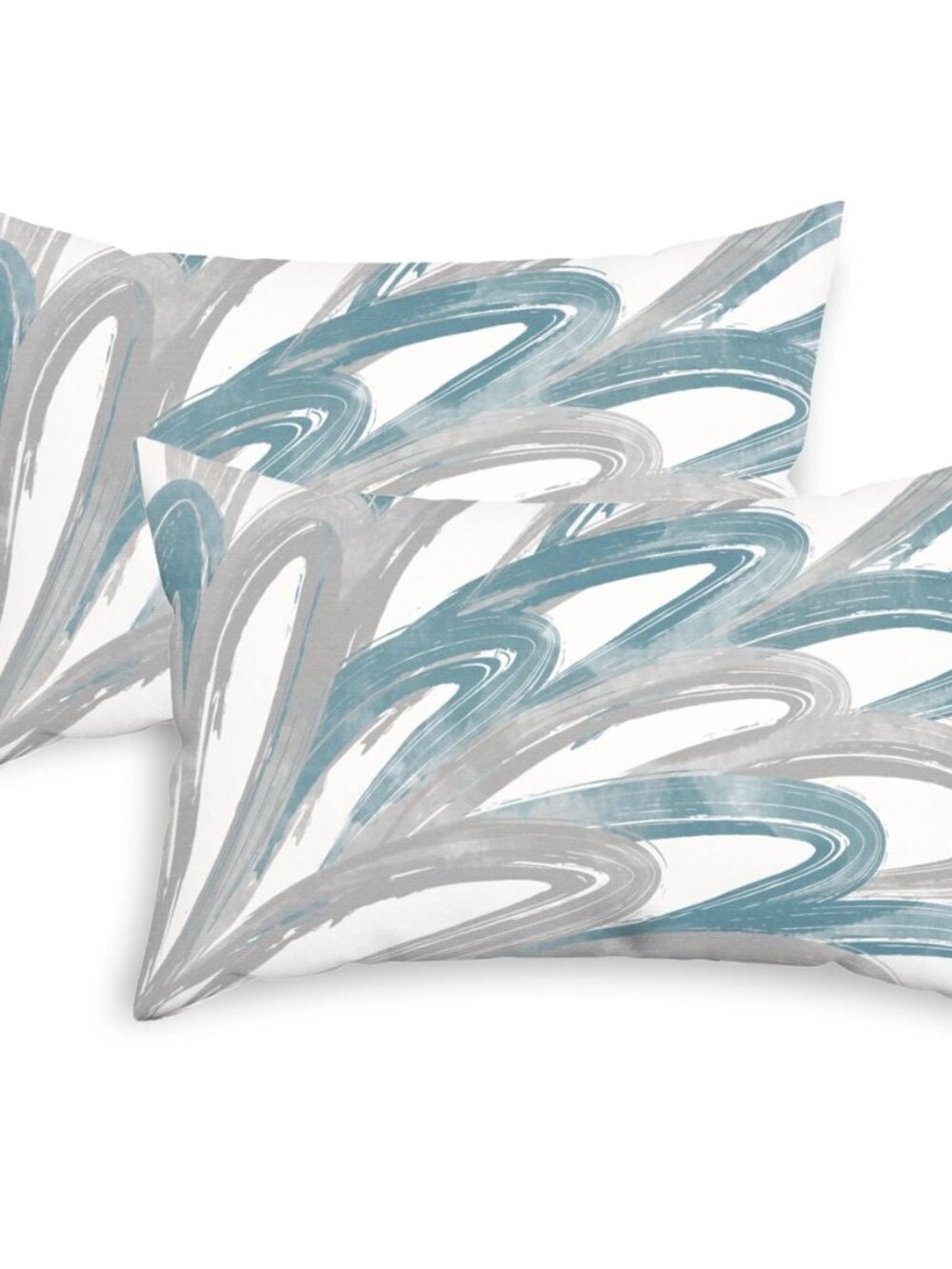 Decorative Couch Throw Pillow Covers, 20 X 12 Inches, Smoke Blue